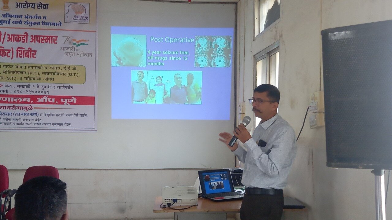 Epilepsy awareness talk by Dr Sujit Jagtap at Aundh civil hospital,Pune|Jagtap Clinic and Research Centre|Tilak Road,Pune